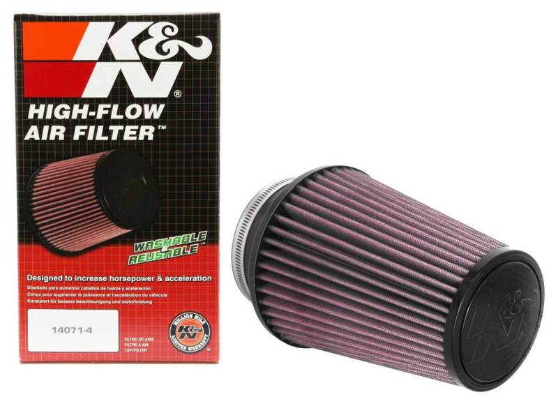 K&N Engineering RU-4680 - KNNRU-4680 - K&N Universal Clamp-On Air Filter 4in FLG / 6in B / 4in T / 7in H - Shipped in Europe - Tuningsupply.com