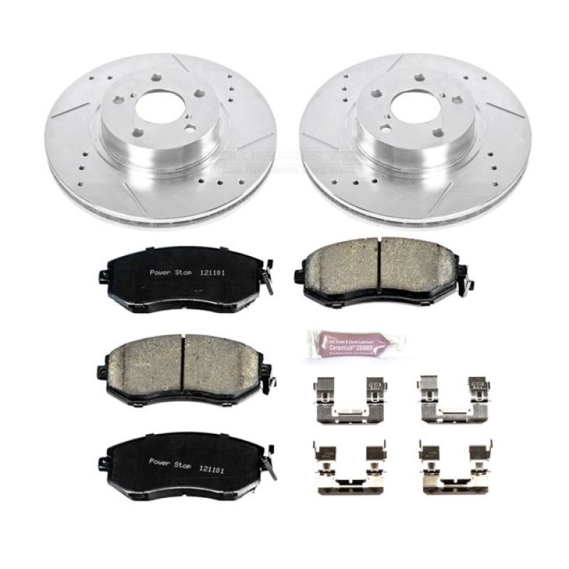 PowerStop K6111 - PSBK6111 - Power Stop 13-16 Subaru BRZ Front Z23 Evolution Sport Brake Kit - Shipped in Europe - Tuningsupply.com
