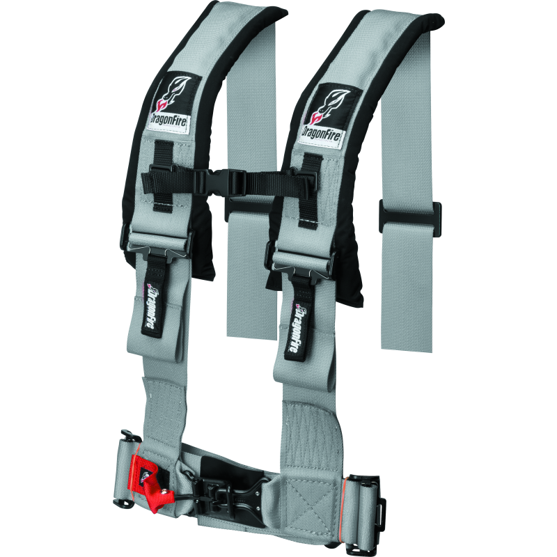 DragonFire Racing 521357 - DFR521357 - DragonFire Racing Harness H Style- 4-Point- 3in Buckle- Grey - Shipped in Europe - Tuningsupply.com