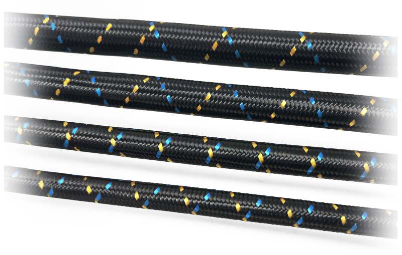 GReddy 12851000 - GRE12851000 - GReddy AN10 Reusable Hose Nylon Braided, Black/Gold/Blue 1 FT - Shipped in Europe - Tuningsupply.com