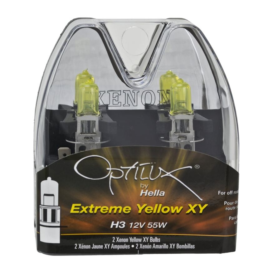 Hella LAH71070662 - HELLAH71070662 - Hella Optilux H3 12V/55W XY Extreme Yellow Bulb - Shipped in Europe - Tuningsupply.com