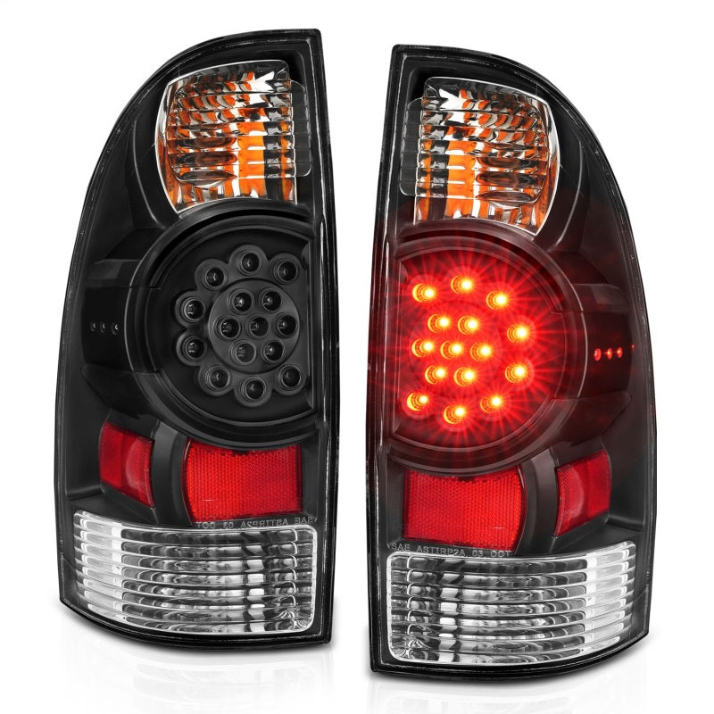ANZO 311042 - ANZ311042 - ANZO 2005-2015 Toyota Tacoma LED Taillights Black - Shipped in Europe - Tuningsupply.com