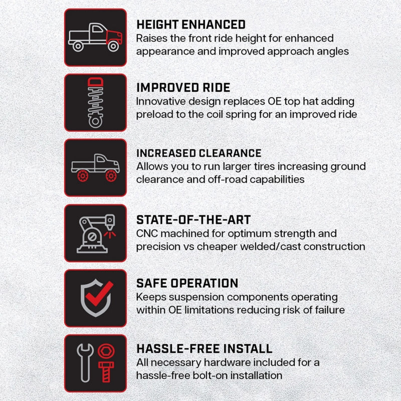 Camburg CAM-310205 - CMBCAM-310205 - Camburg 05-23 Toyota Tacoma / 03-24 Toyota 4Runner Dominator Preload Spacer Kit - Shipped in Europe - Tuningsupply.com