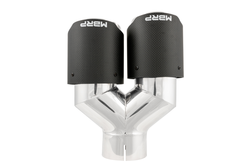 MBRP PT5182CF - MBRPT5182CF - MBRP 3in ID / Dual 4in OD Out Staggered L 9.87in / R 9.37in Dual Wall Carbon Fiber Univ Exhaust Tip - Shipped in Europe - Tuningsupply.com