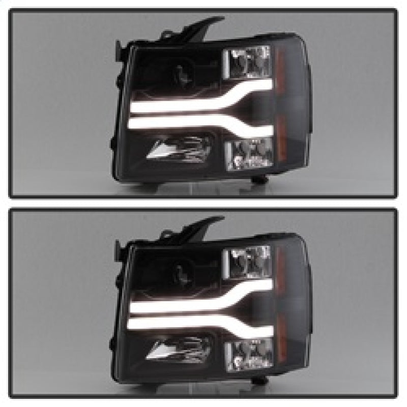 SPYDER 5083609 - SPY5083609 - Spyder Chevy Silverado 1500 07-13 Version 3 Projector Headlights - Black PRO-YD-CS07V3-LBDRL-BK - Shipped in Europe - Tuningsupply.com