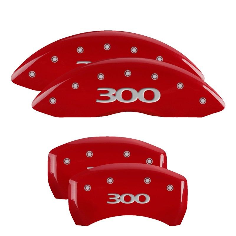 MGP 32016S300RD - MGP32016S300RD - MGP 4 Caliper Covers Engraved Front & Rear 300 Red finish silver ch - Shipped in Europe - Tuningsupply.com