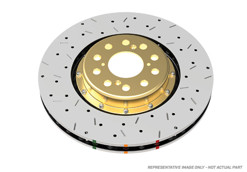 DBA DBA52224V2GLDXS - DBADBA52224V2GLDXS - DBA 08-17 Mitsubishi Evo X Front Drilled & Slotted 5000 Series 2 Piece Rotor w/ Gold Hat - Shipped in Europe - Tuningsupply.com