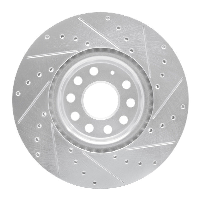 R1 Concepts 631-74053L - RNC631-74053L - R1 05-25 Audi Q3 Front Left Drilled & Slotted Silver Brake Rotor - Shipped in Europe - Tuningsupply.com