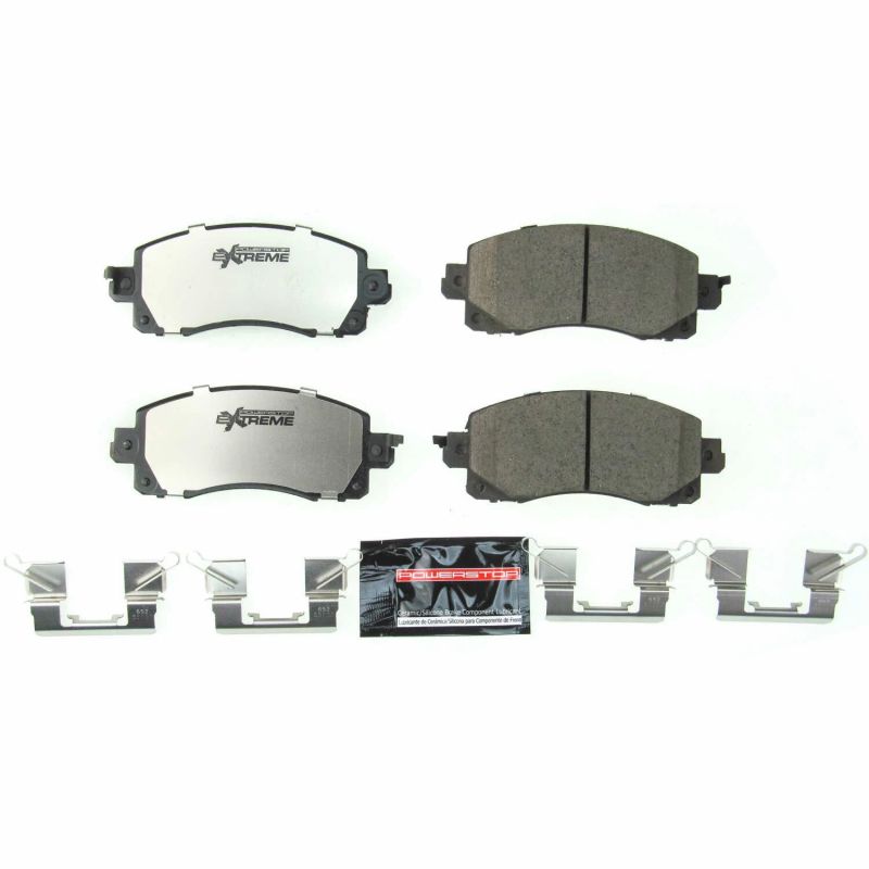 PowerStop - PSBZ26-2045 - Power Stop 18-19 Subaru Crosstrek Front Z26 Extreme Street Brake Pads w/Hardware - Shipped in Europe - Tuningsupply.com