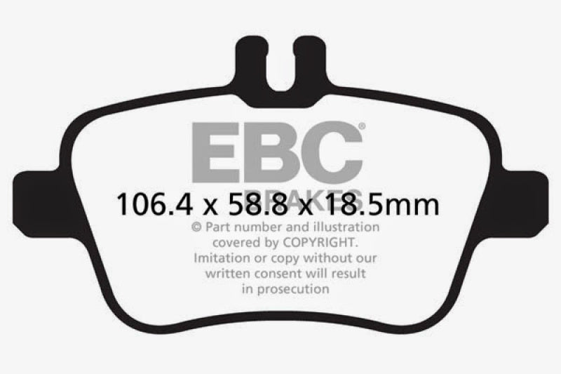 EBC UD1646 - EBCUD1646 - EBC 13+ Mercedes-Benz CLA250 2.0 Turbo Ultimax2 Rear Brake Pads - Shipped in Europe - Tuningsupply.com