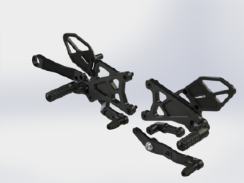 Vortex Racing RS671K - VTXRS671K - Vortex Racing Rearsets Replacement Rear Set- Black - Shipped in Europe - Tuningsupply.com