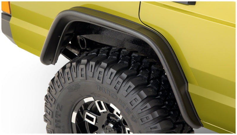 Bushwacker 10922-07 - BUS10922-07 - Bushwacker 84-01 Jeep Cherokee Flat Style Flares 4pc - Black - Shipped in Europe - Tuningsupply.com