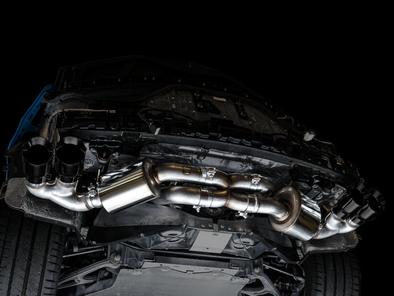 AWE Tuning 3015-43159 - AWE3015-43159 - AWE Tuning 2020 Chevrolet Corvette (C8) Touring Edition Exhaust - Quad Diamond Black Tips - Shipped in Europe - Tuningsupply.com