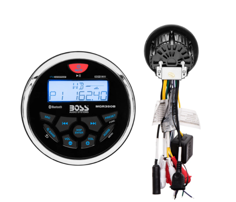 Boss Audio MGR350B - BSAMGR350B - Boss Audio Systems Marine Gauge Receiver / Bluetooth / No CD / USB / AM FM - Shipped in Europe - Tuningsupply.com