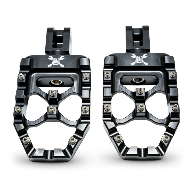 Burly Brand B13-1017B - BURB13-1017B - Burly Brand 18-24 M8 Softail MX-Evolution Passenger Pegs - Black - Shipped in Europe - Tuningsupply.com