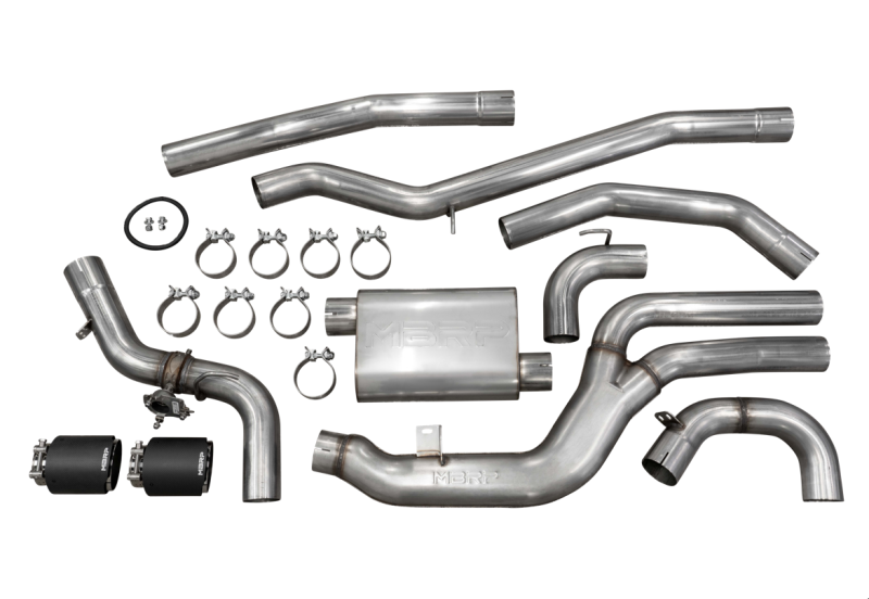 MBRP PS43003CF - MBRPS43003CF - MBRP 2020+ Toyota Supra 3.0L 3in Catback Dual Rear Carbon Fiber Tips - T304 - Shipped in Europe - Tuningsupply.com