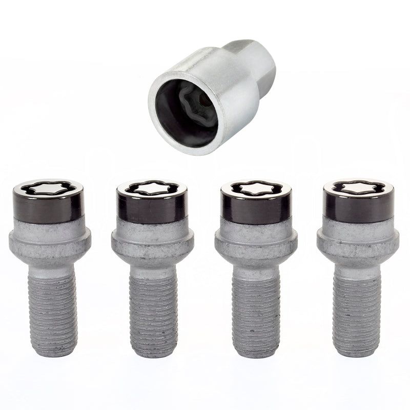 McGard 28318 - MCG28318 - McGard Wheel Lock Bolt Set - 4pk. (Radius Seat) M14X1.5 / 17mm Hex / 26.7mm Shank Length - Black - Shipped in Europe - Tuningsupply.com