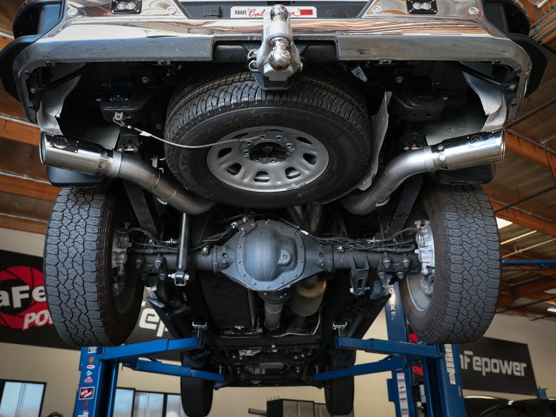 aFe 49-44126-P - AFE49-44126-P - aFe Large Bore-HD 4in 409SS DPF-Back Exhaust System w/Polished Tips 20 GM Diesel Trucks V8-6.6L - Shipped in Europe - Tuningsupply.com