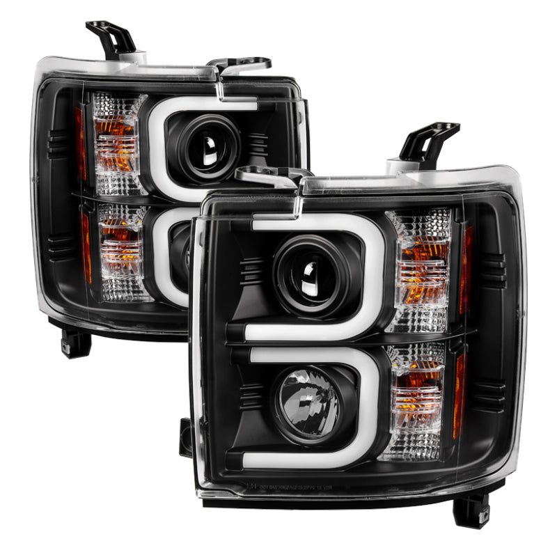 SPYDER 5081032 - SPY5081032 - Spyder Chevy Silverado 2014-16 2500 HD Projector Headlights Light Bar DRL Blk PRO-YD-CSHD14-LBDRL-BK - Shipped in Europe - Tuningsupply.com