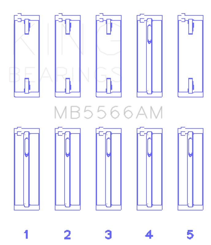 King Engine Bearings GMB5566AM - KINGMB5566AM - King Engine Bearings Audi A4 1.8L AEB (Size STD) Main Bearing Set - Shipped in Europe - Tuningsupply.com