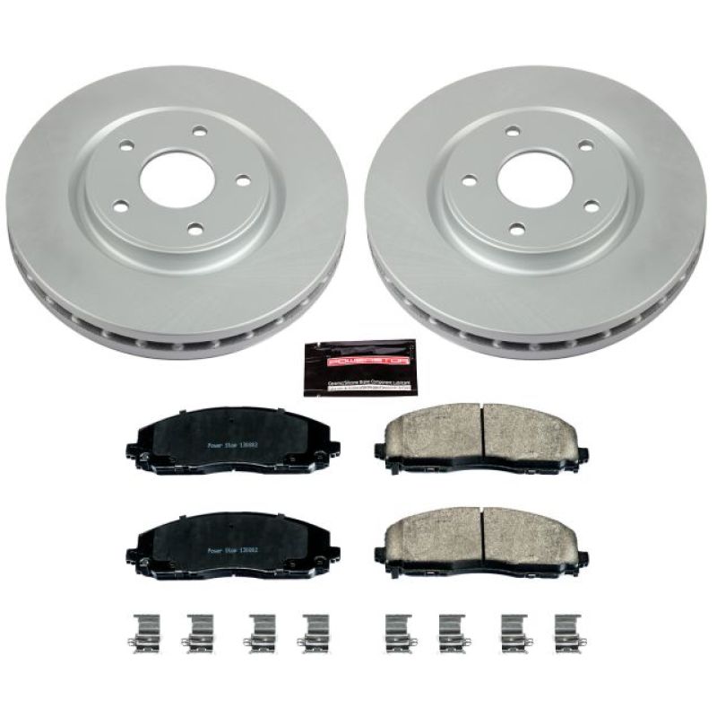 PowerStop CRK5959 - PSBCRK5959 - Power Stop 17-19 Chrysler Pacifica Front Z17 Evolution Geomet Coated Brake Kit - Shipped in Europe - Tuningsupply.com