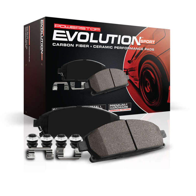 PowerStop Z23-1053 - PSBZ23-1053 - Power Stop 04-07 Cadillac CTS Rear Z23 Evolution Sport Brake Pads w/Hardware - Shipped in Europe - Tuningsupply.com