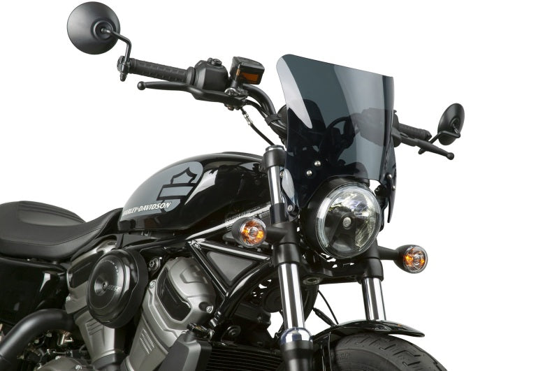 National Cycle N2831-002 - NATN2831-002 - National Cycle Fits up to 48 mm. O.D. Mohawk Black Hardware/Straight Bracket/Windshield - Dark Tint - Shipped in Europe - Tuningsupply.com