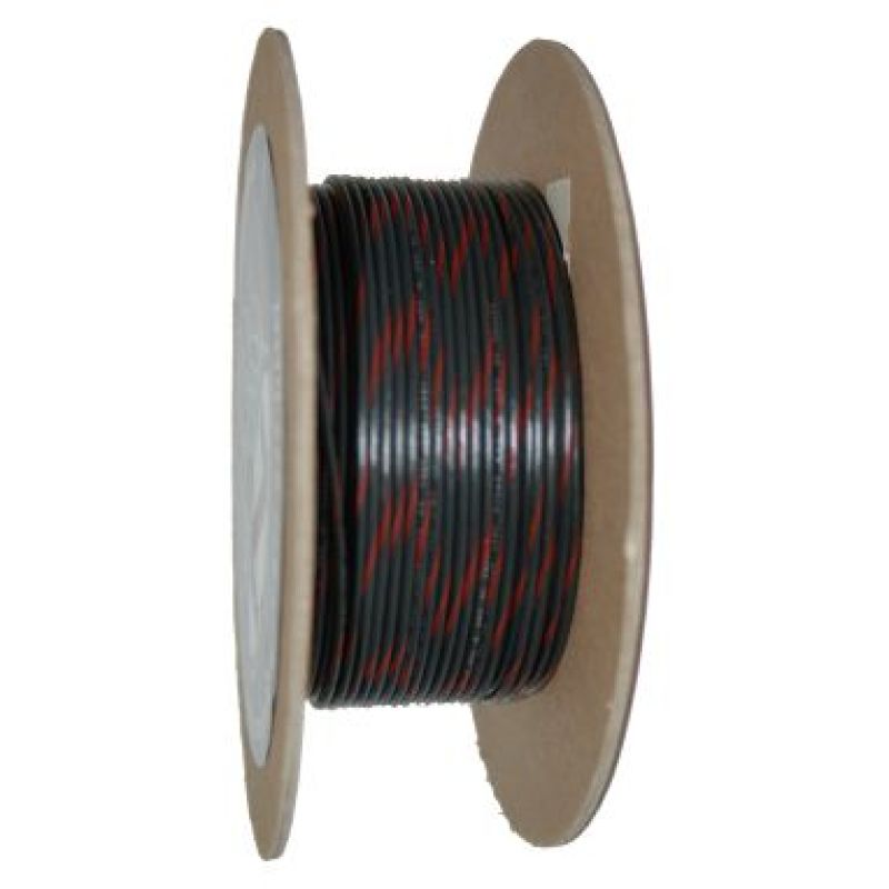 NAMZ NWR-02-100 - NAMNWR-02-100 - NAMZ OEM Color Primary Wire 100ft. Spool 18g - Black/Red Stripe - Shipped in Europe - Tuningsupply.com