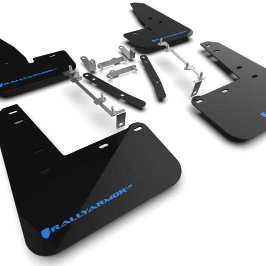 Rally Armor MF89-UR-BLK-NB - RALMF89-UR-BLK-NB - Rally Armor 23-25 Toyota GR Corolla Black Mud Flap w/Light Blue Logo - Shipped in Europe - Tuningsupply.com