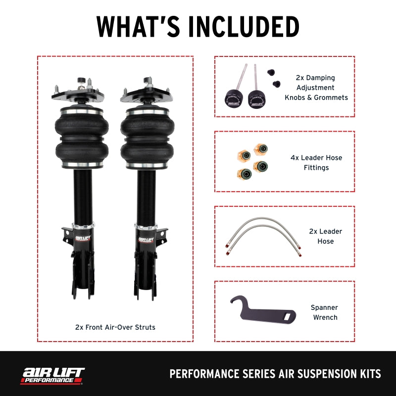 Air Lift 76007 - ALF76007 - Air Lift Performance 15-23 Ford Mustang S550/24-25 S650 Air Suspension Front Kit - Shipped in Europe - Tuningsupply.com