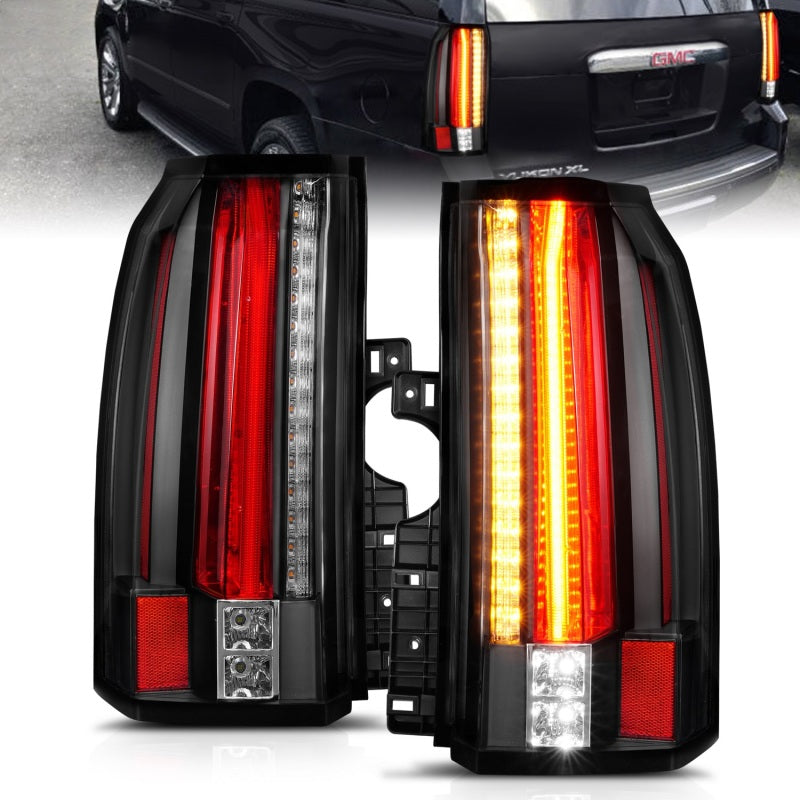 ANZO 311275 - ANZ311275 - ANZO 2015-2017 GMC Yukon/Yukon XL LED Taillights Black - Shipped in Europe - Tuningsupply.com