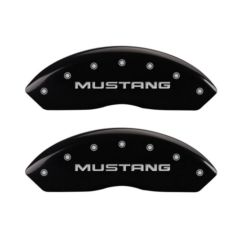 MGP 10095SMG1BK - MGP10095SMG1BK - MGP 4 Caliper Covers Engraved Front Mustang Engraved Rear SN95/GT Black finish silver ch - Shipped in Europe - Tuningsupply.com