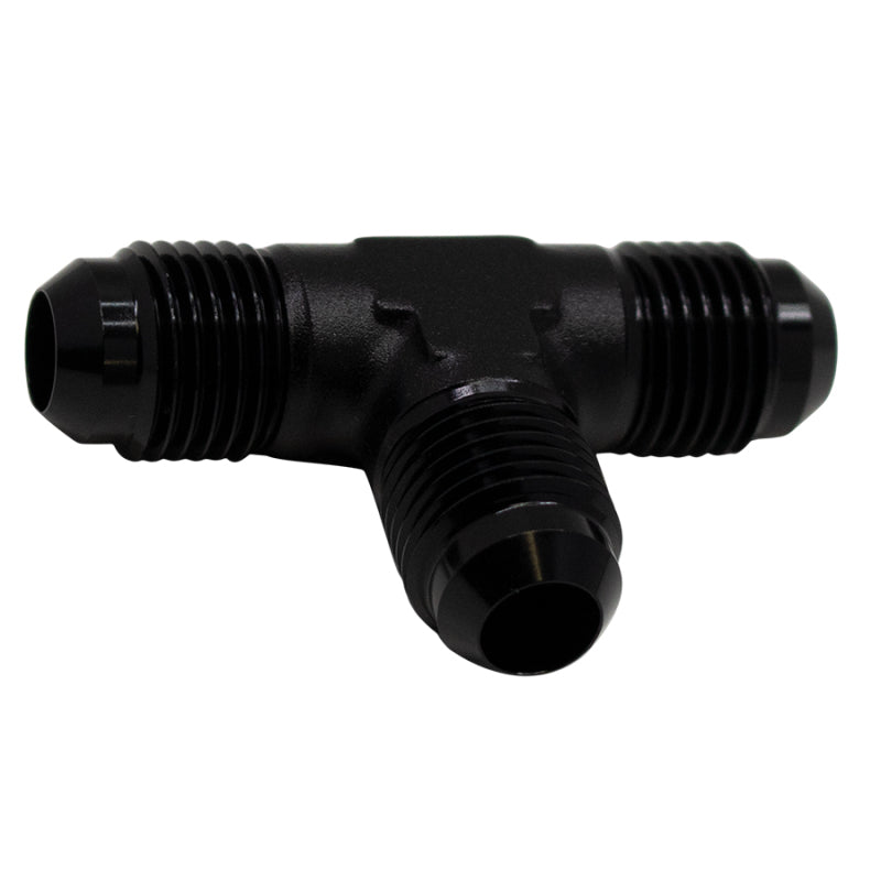 DeatschWerks 6-02-0721-B - DWK6-02-0721-B - DeatschWerks 6AN Male Flare to 6AN Male Flare to 6AN Male Flare Tee Fitting - Anodized Matte Black - Shipped in Europe - Tuningsupply.com