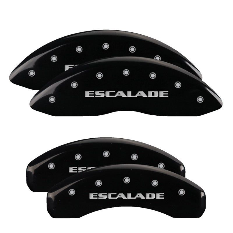 MGP 35015SESCBK - MGP35015SESCBK - MGP 4 Caliper Covers Engraved Front & Rear Escalade Black finish silver ch - Shipped in Europe - Tuningsupply.com