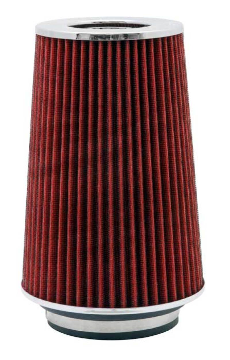 K&N Engineering RG-1002RD - KNNRG-1002RD - K&N Universal Air Filter Chrome Round Tapered Red - 4in Flange ID x 1.125in Flange Length x 9.5in H - Shipped in Europe - Tuningsupply.com