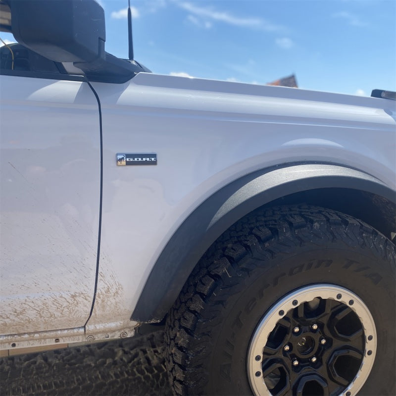 Ford Racing M-1447-GOAT - FRPM-1447-GOAT - Ford Racing Bronco/Bronco Sport G.O.A.T. Badge - Black/Chrome - Shipped in Europe - Tuningsupply.com