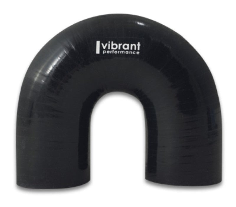 Vibrant 19660 - VIB19660 - Vibrant 4 Ply Reinforced Silicone Elbow Connector - 1.75in ID x 5.50in Leg 180 Deg Elbow (BLACK) - Shipped in Europe - Tuningsupply.com