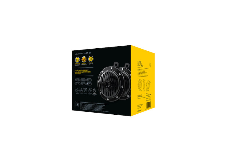 Hella LA004811042 - HELLA004811042 - Hella Supertone Horn Kit 12V 310/380HZ HTone Black - Shipped in Europe - Tuningsupply.com