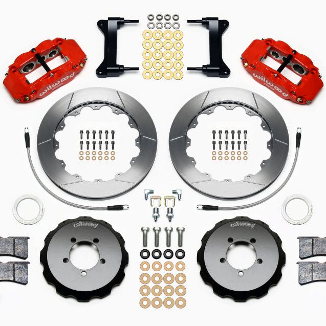 Wilwood 140-12870-R - WIL140-12870-R - Wilwood Narrow Superlite 6R Front Hat Kit 12.88in Red 2012-Up Toyota / Scion FRS w/ Lines - Shipped in Europe - Tuningsupply.com