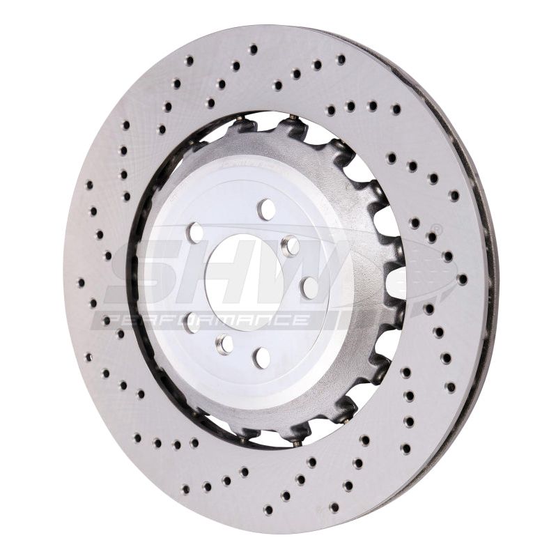 SHW Performance BRL48171 - SHWBRL48171 - SHW 11-16 BMW M5 4.4L Left Rear Cross-Drilled Lightweight Brake Rotor (34212284103) - Shipped in Europe - Tuningsupply.com