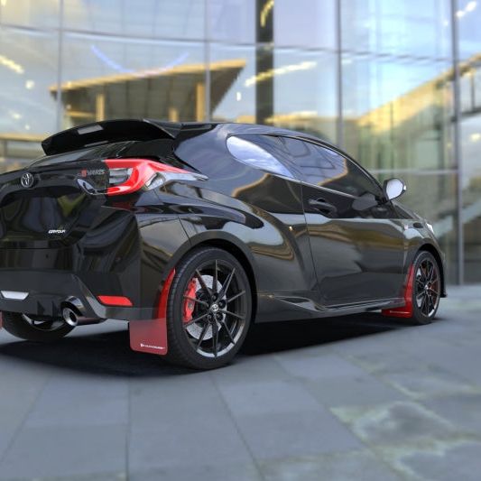 Rally Armor MF74-UR-RD/WH - RALMF74-UR-RD/WH - Rally Armor 20-25 Toyota GR Yaris Red Mud Flap w/White Logo - Shipped in Europe - Tuningsupply.com