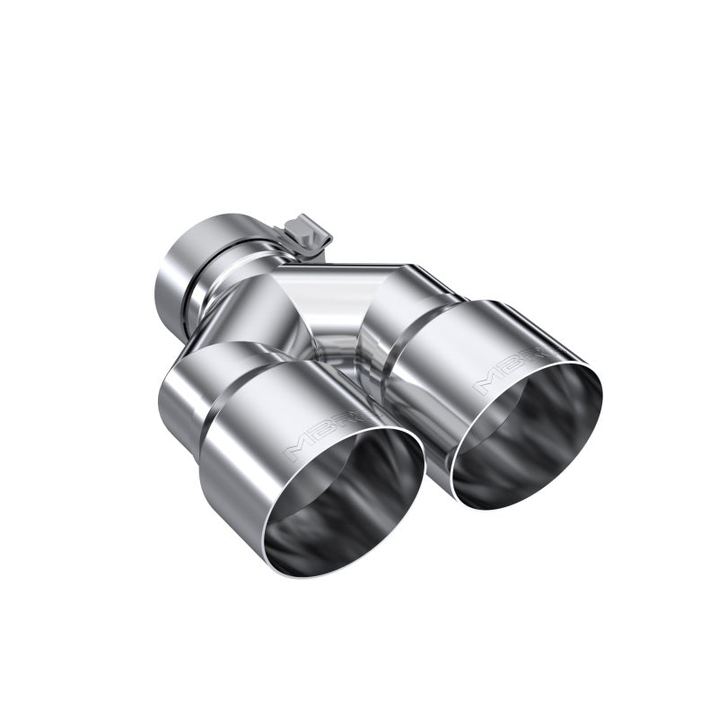 MBRP PT5183 - MBRPT5183 - MBRP 3in ID / Dual 4in OD Out Staggered L 9.37in / R 9.87in Single Wall T304 SS Univ Exhaust Tip - Shipped in Europe - Tuningsupply.com