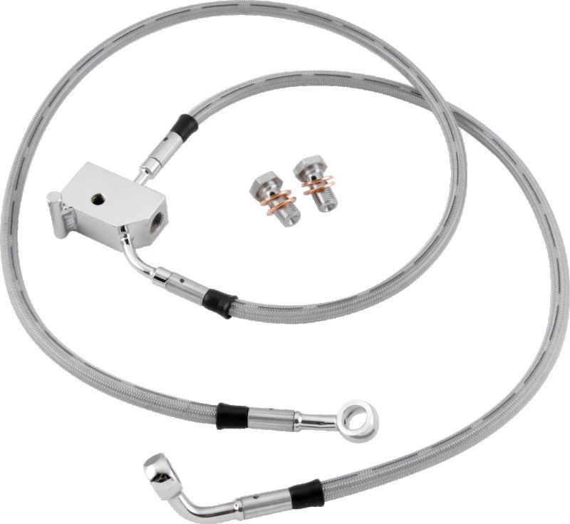 TwinPower 035869 - TWP035869 - Twin Power 00-05 FXST 00-06 FLST Models Stainless Steel Dot Brake Line Kit Rear Stock Length - Shipped in Europe - Tuningsupply.com