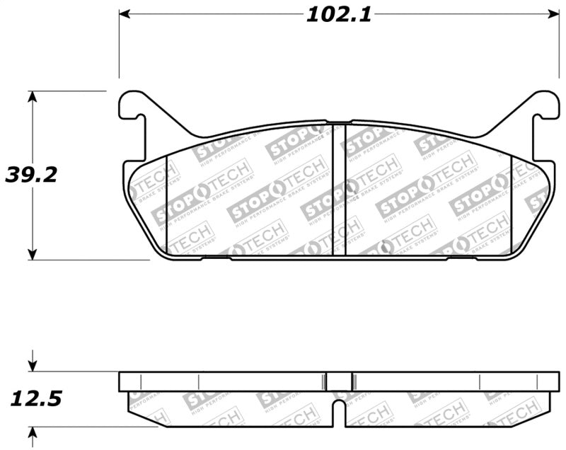Stoptech 309.04580 - STO309.04580 - StopTech Performance 90-93 Mazda Miata Rear Brake Pads D525 - Shipped in Europe - Tuningsupply.com