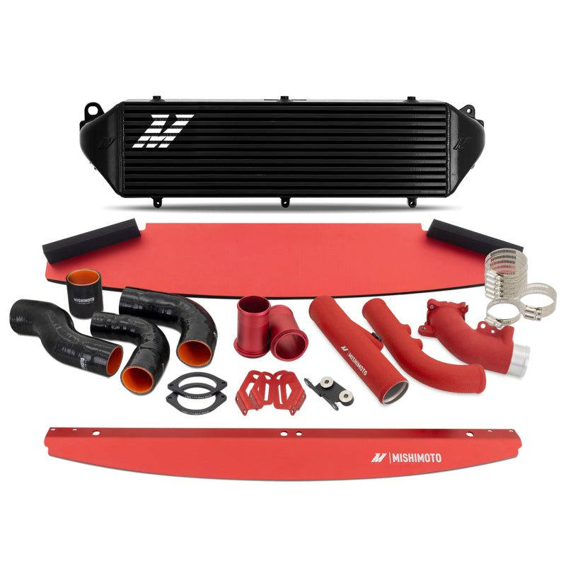 Mishimoto MMINT-GRC-23KBKRD - MISMMINT-GRC-23KBKRD - Mishimoto 2023+ Toyota GR Corolla Intercooler & Pipe Kit - Black Cooler - Red Pipes - Shipped in Europe - Tuningsupply.com