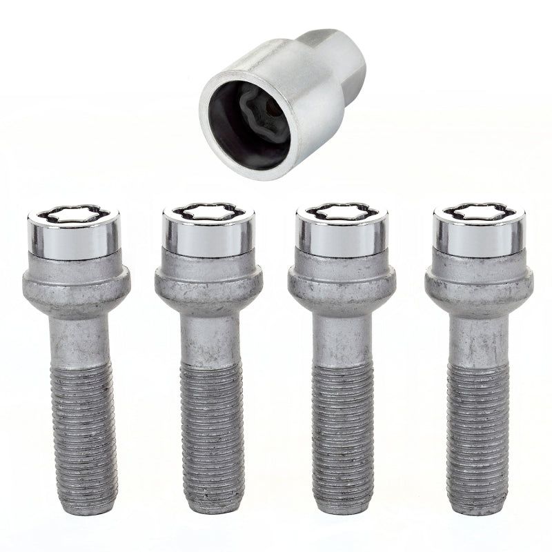 McGard 28017 - MCG28017 - McGard Wheel Lock Bolt Set - 4pk. (Radius Seat) M14X1.5 / 17mm Hex / 45.0mm Shank Length - Chrome - Shipped in Europe - Tuningsupply.com