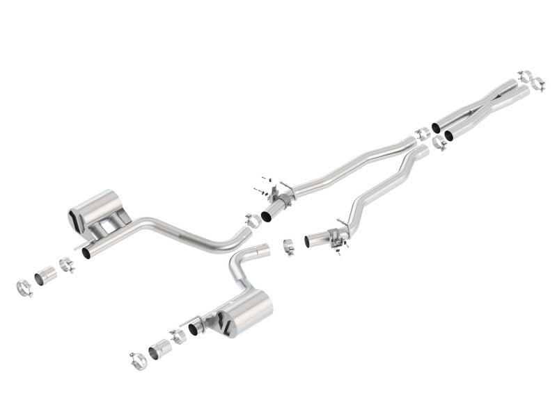 Borla 140641 - BOR140641 - Borla 2015 Dodge Challenger SRT/392 Hemi 6.4L V8 ATAK Catback Exhaust w/ Valves Factory Bezel - Shipped in Europe - Tuningsupply.com