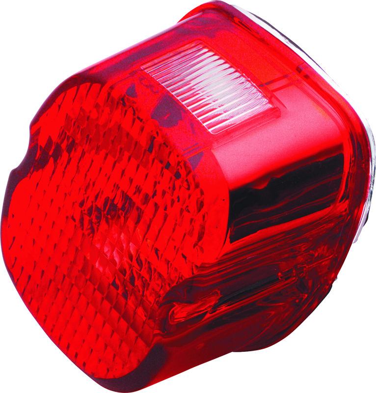 Bikers Choice 489908 - BKC489908 - Bikers Choice 99-03 Big Twin & XL Red Laydown Taillight With Top License Light - Shipped in Europe - Tuningsupply.com