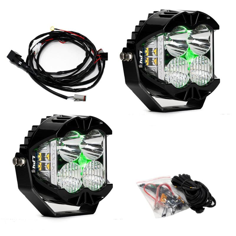 Baja Designs 297816 - BAJ297816 - Baja Designs LP4 Pro Driving/Combo LED - Green Backlight (Pair) - Shipped in Europe - Tuningsupply.com