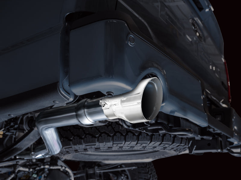 AWE Tuning 3015-32402 - AWE3015-32402 - AWE Tuning 2021+ Ford F150 Tremor w/ Bumper Cutouts 0FG Resonated Cat-Back w/ Chrome Silver Tips - Shipped in Europe - Tuningsupply.com